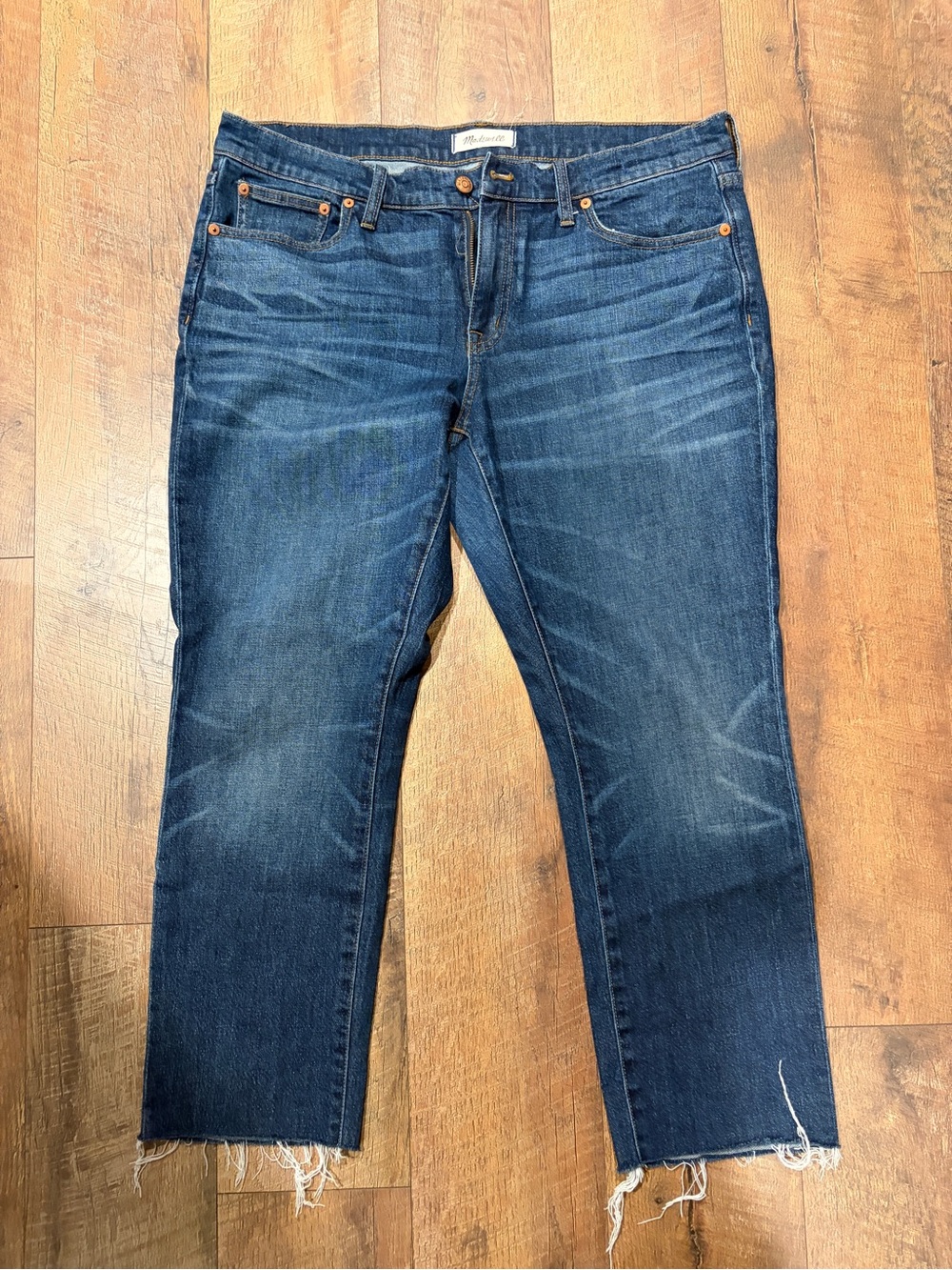 Women’s Madewell Dark Blue Straight-Leg Jeans